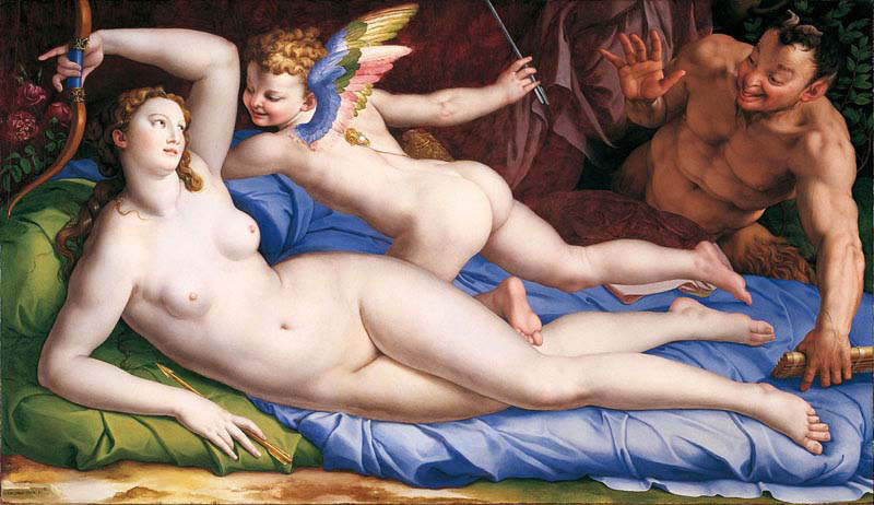 Venus Cupido and Satyr